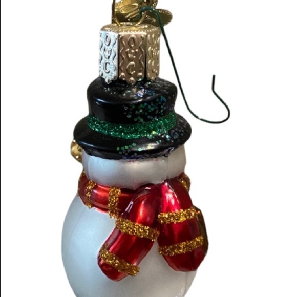 LOT OF 3 OLD WORLD CHRISTMAS TREE ORNAMENTS SNOWMEN IN BOXES XMAS DECOR - Picture 4 of 11